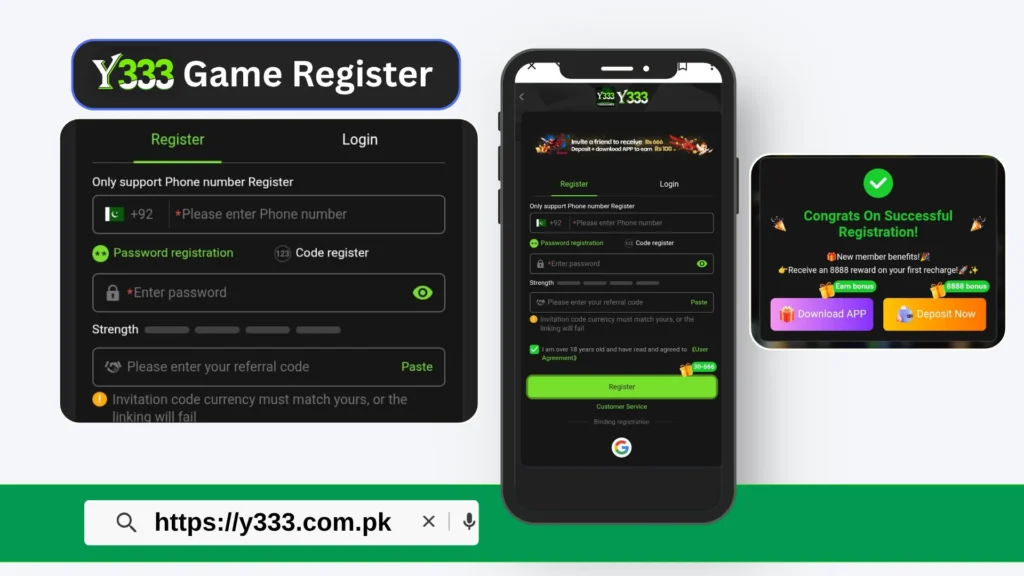Y333 Game Registration Guide